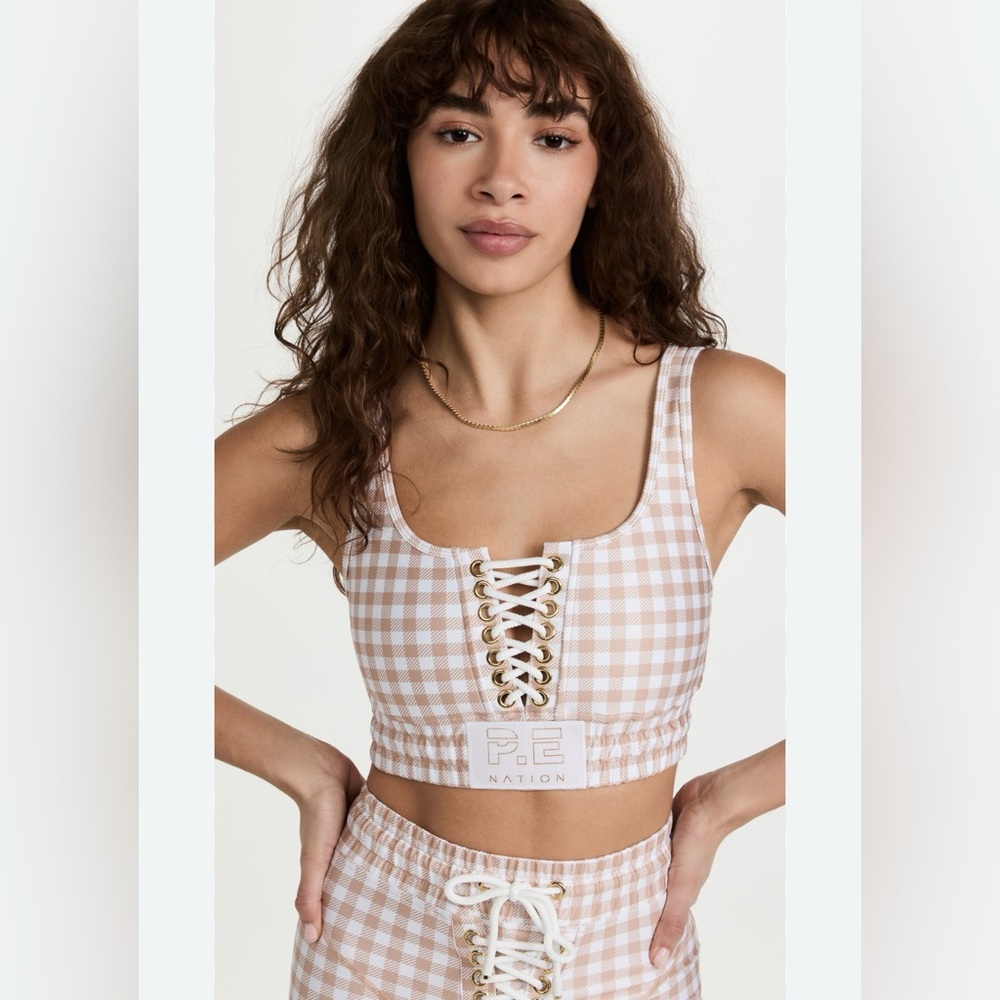 P.E Nation Checkered Sports Bra